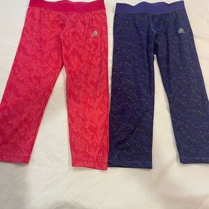 adidas Kids' Pink and Purple Leggings